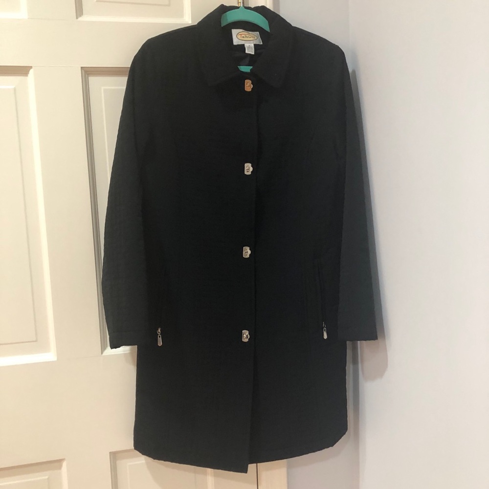 Talbots black lined size small fall/spring jacket/ coat